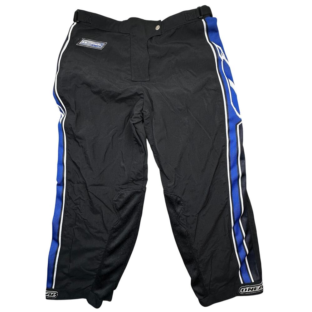 Vintage O'Neal Racing Motorcross Pants Mens 36x30 Blue Black Belted Pockets